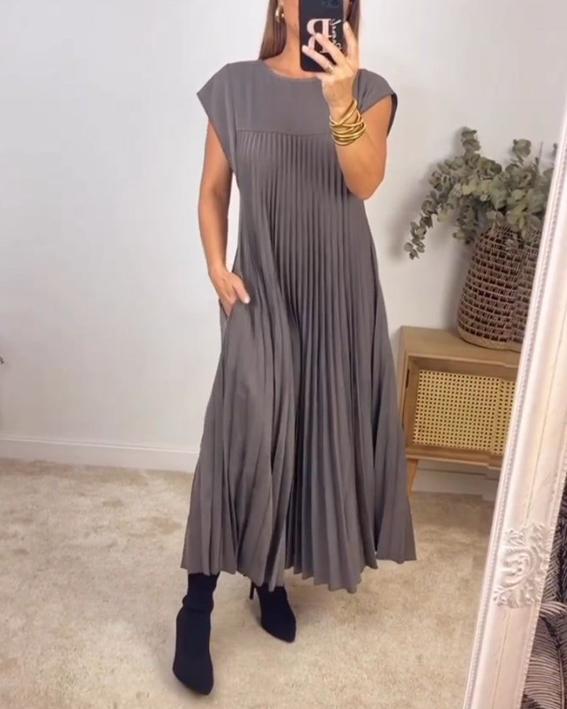 Martina | Abito Plissettato Senza Maniche