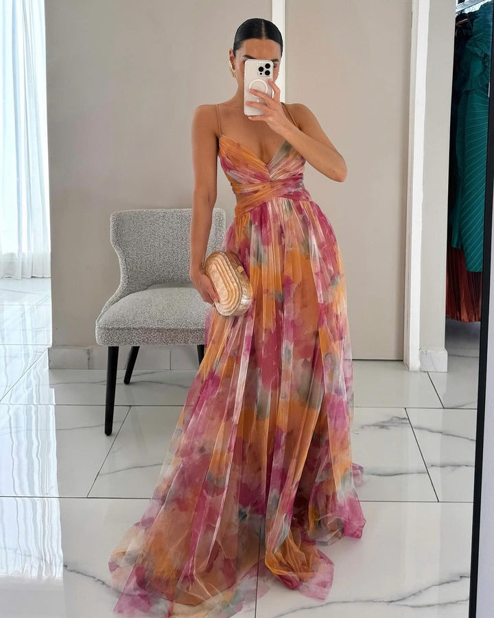 Federica | Abito Maxi Eleganza Floreale