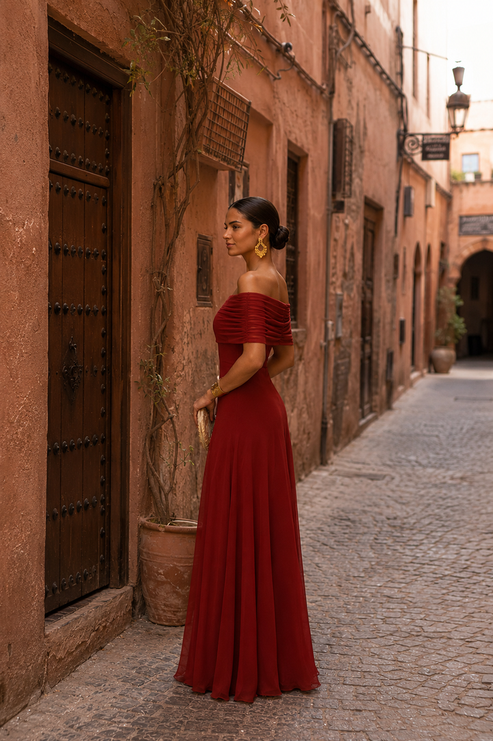 Valencia™ Abito Satin Terracotta
