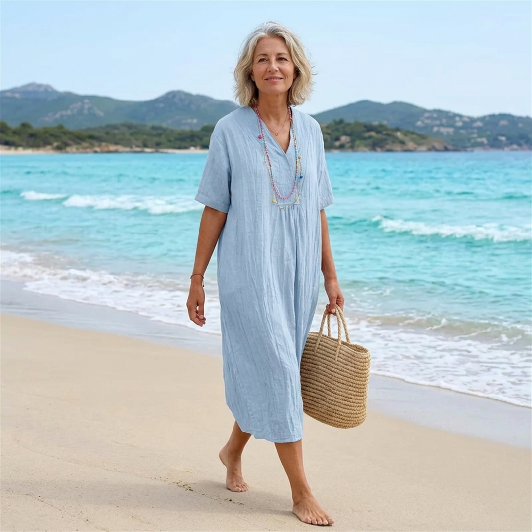 Silvana™ | Abito Maxi Testurizzato Relax