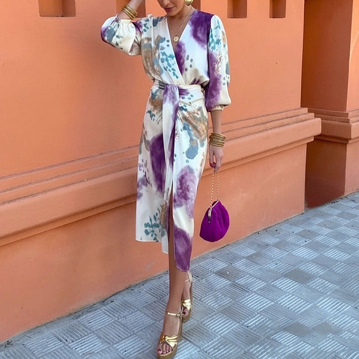 Laura | Midi Elegante con Motivi Raffinati