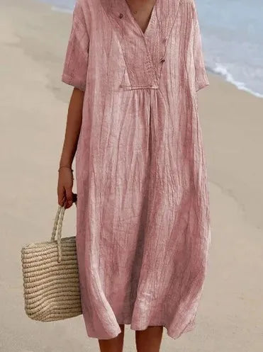 Silvana™ | Abito Maxi Testurizzato Relax
