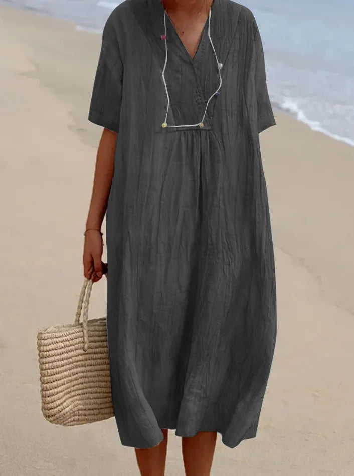 Silvana™ | Abito Maxi Testurizzato Relax