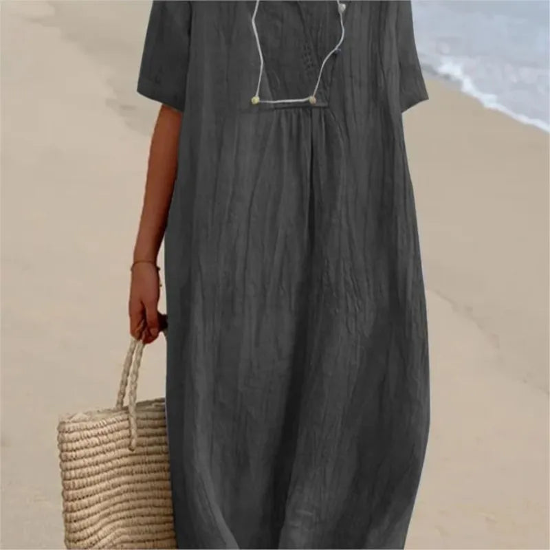 Silvana™ | Abito Maxi Testurizzato Relax
