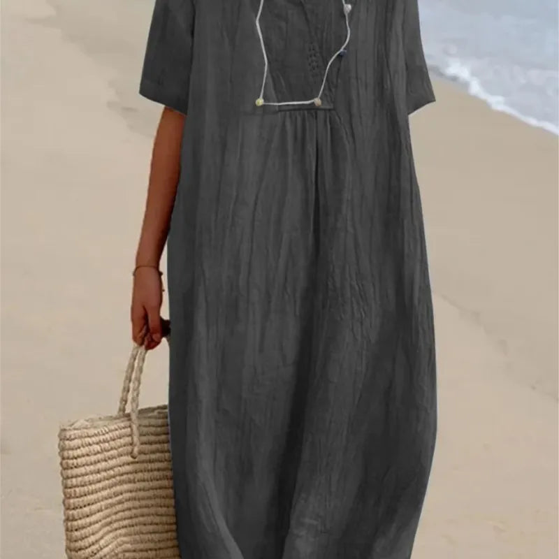 Silvana™ | Abito Maxi Testurizzato Relax