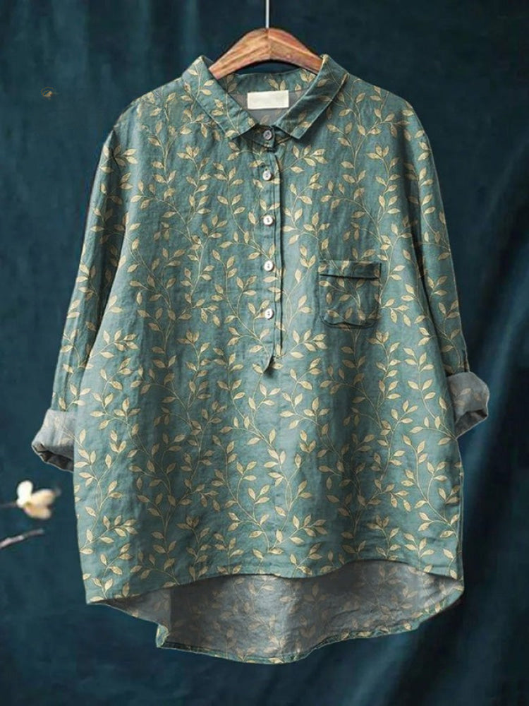 Lina | Camicia Ricamata Floreale Vivace