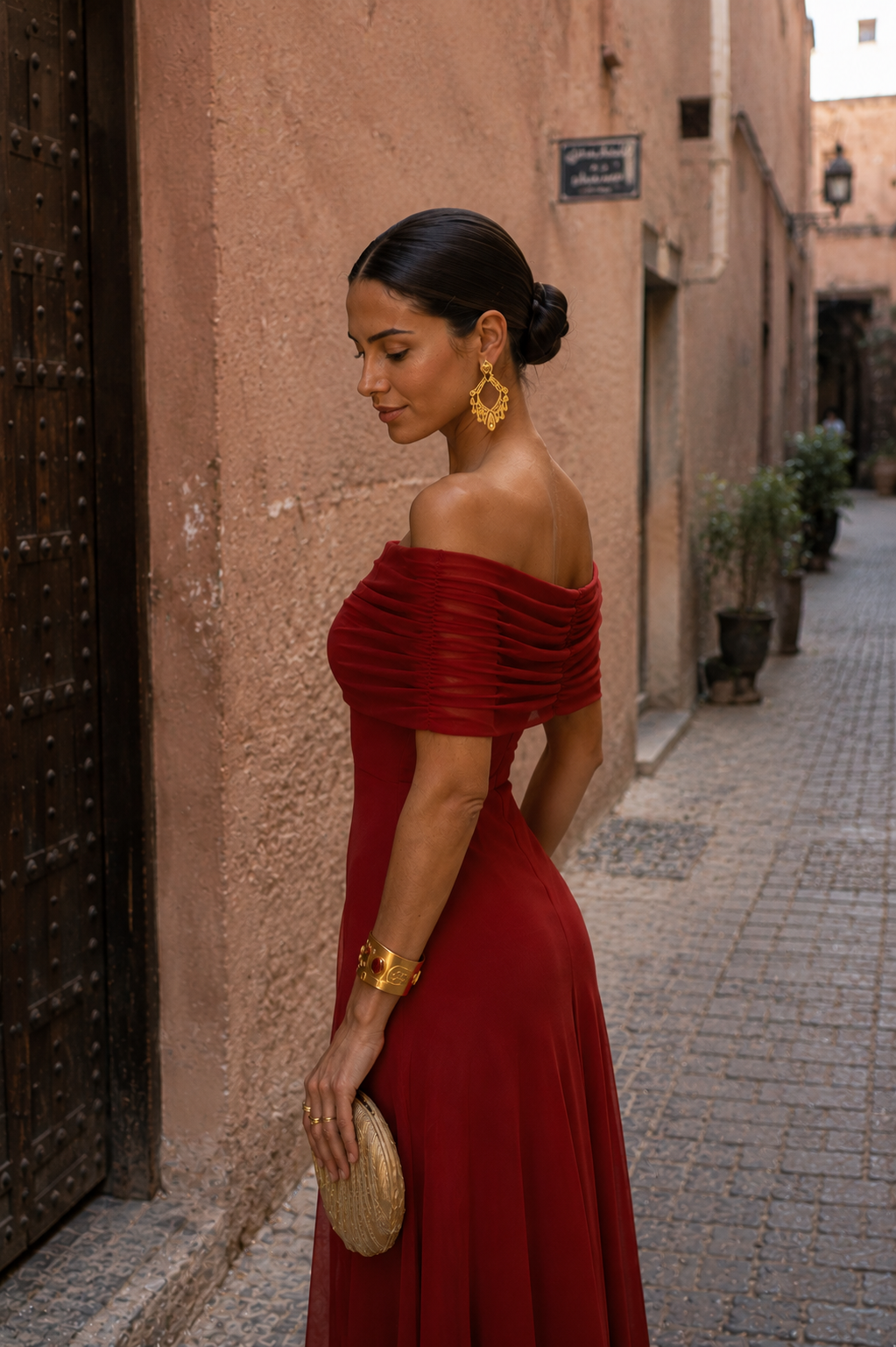 Valencia™ Abito Satin Terracotta
