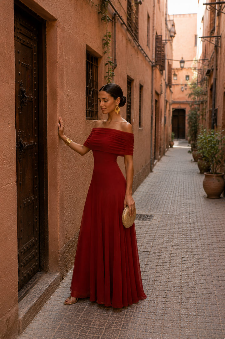 Valencia™ Abito Satin Terracotta