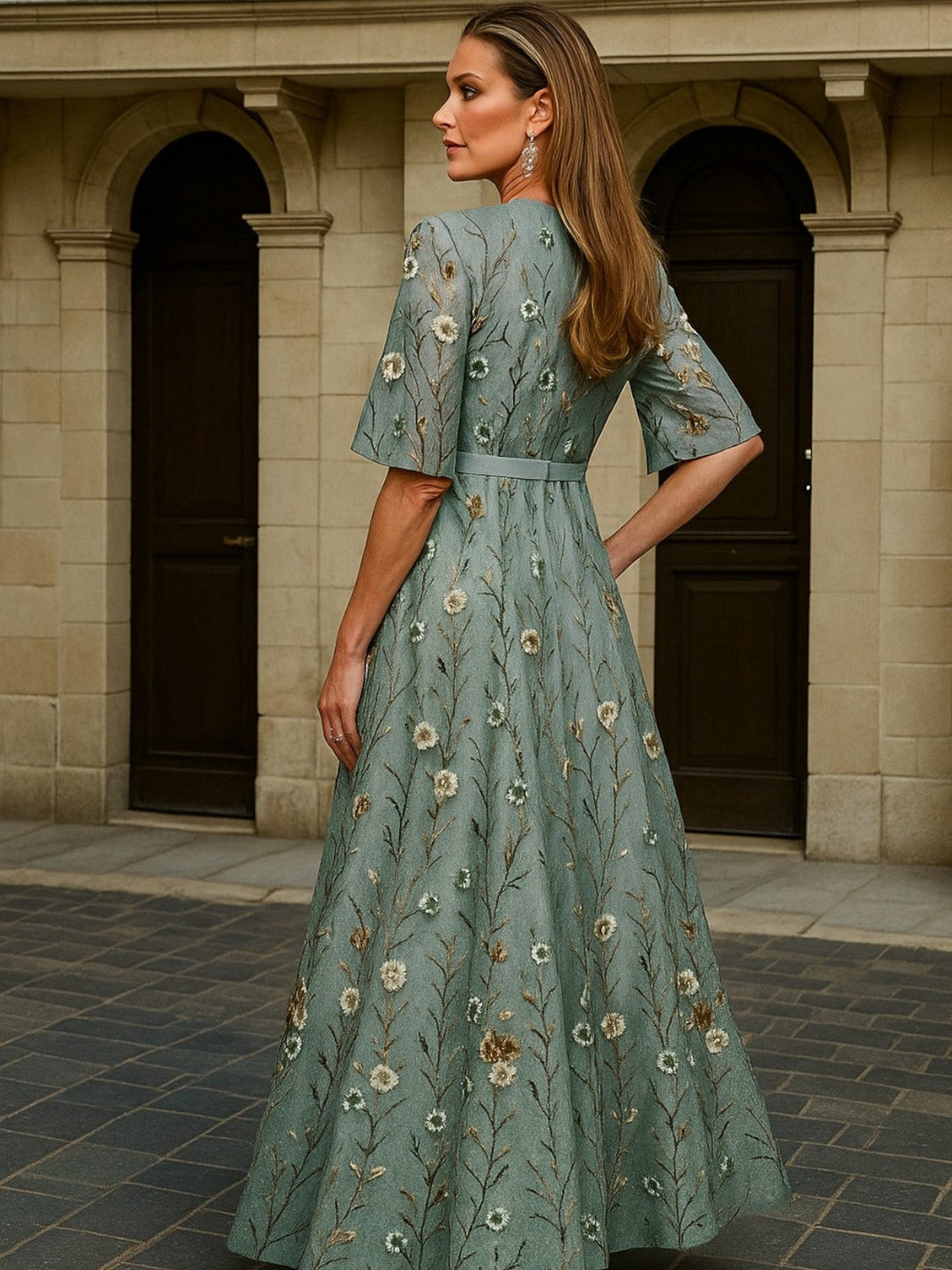 Aurora | Abito Lungo Eleganza Botanica