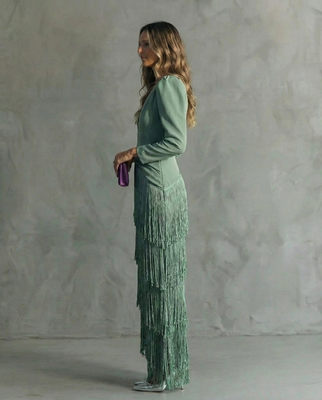 Chiara – Vestito Elegante con Maniche a Frange