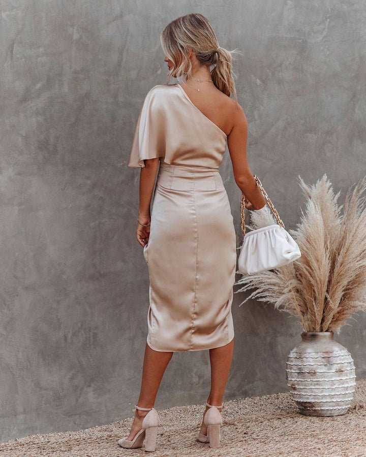 Tamari™ | Elegante Abito Midi in Satin